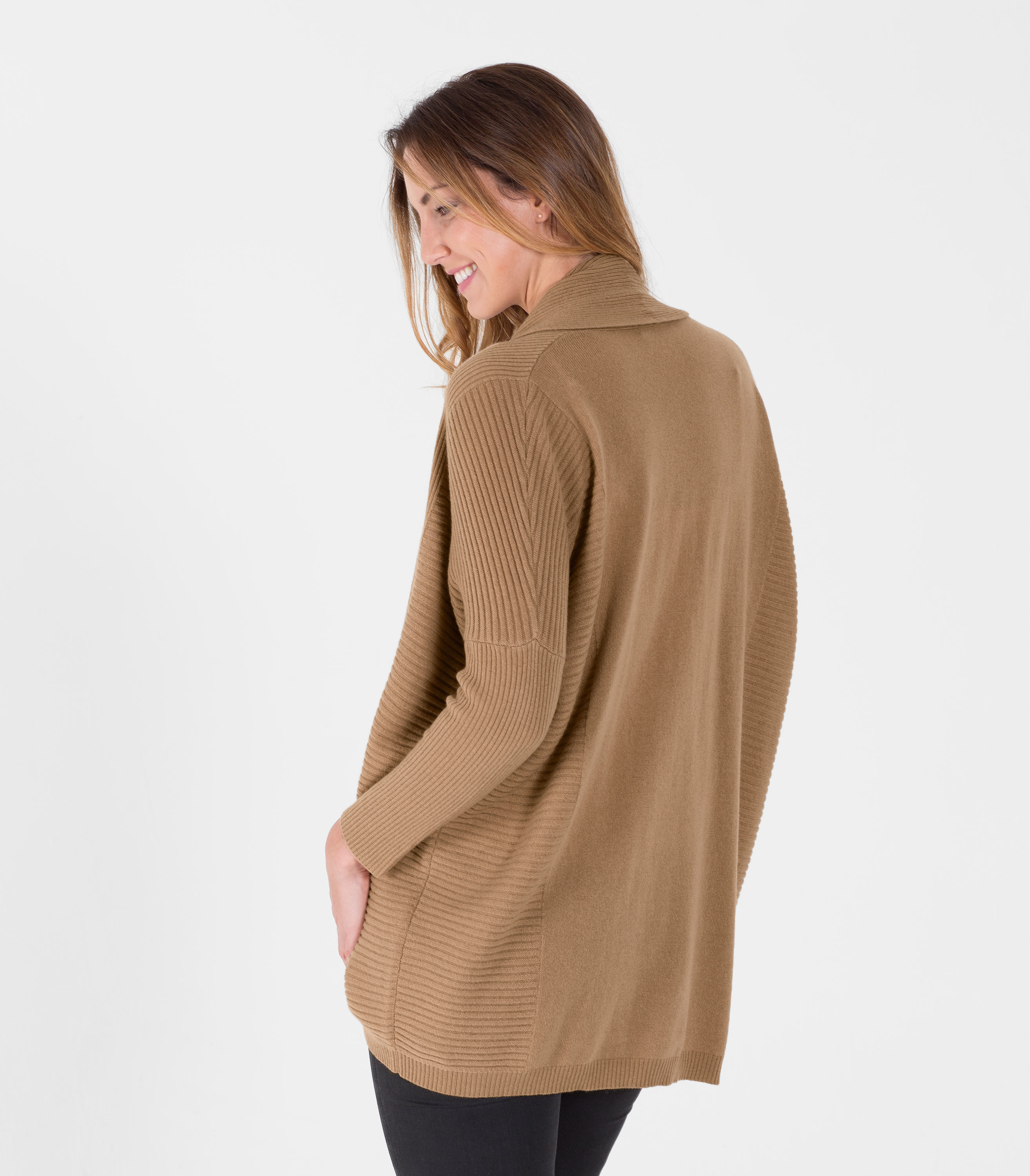 WoolOvers Women Cashmere Merino Relaxed Rib Long Sleeve Knitted