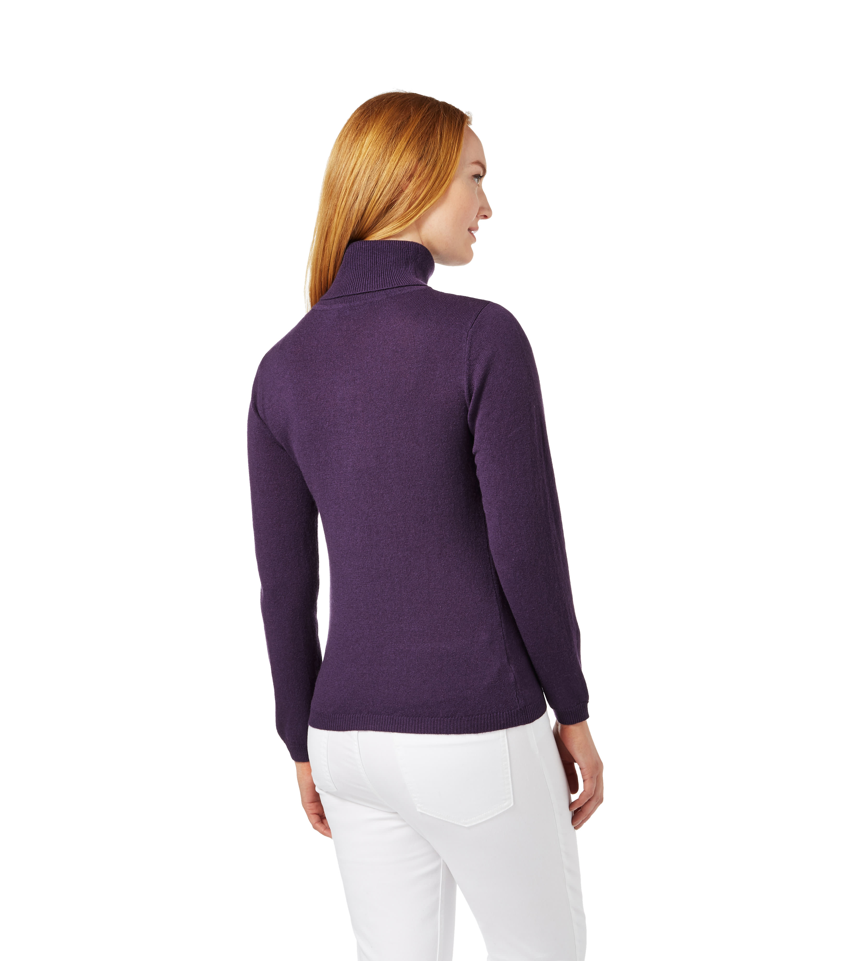 WoolOvers Womens Ladies Cashmere and Merino Fitted Polo Neck Sweater