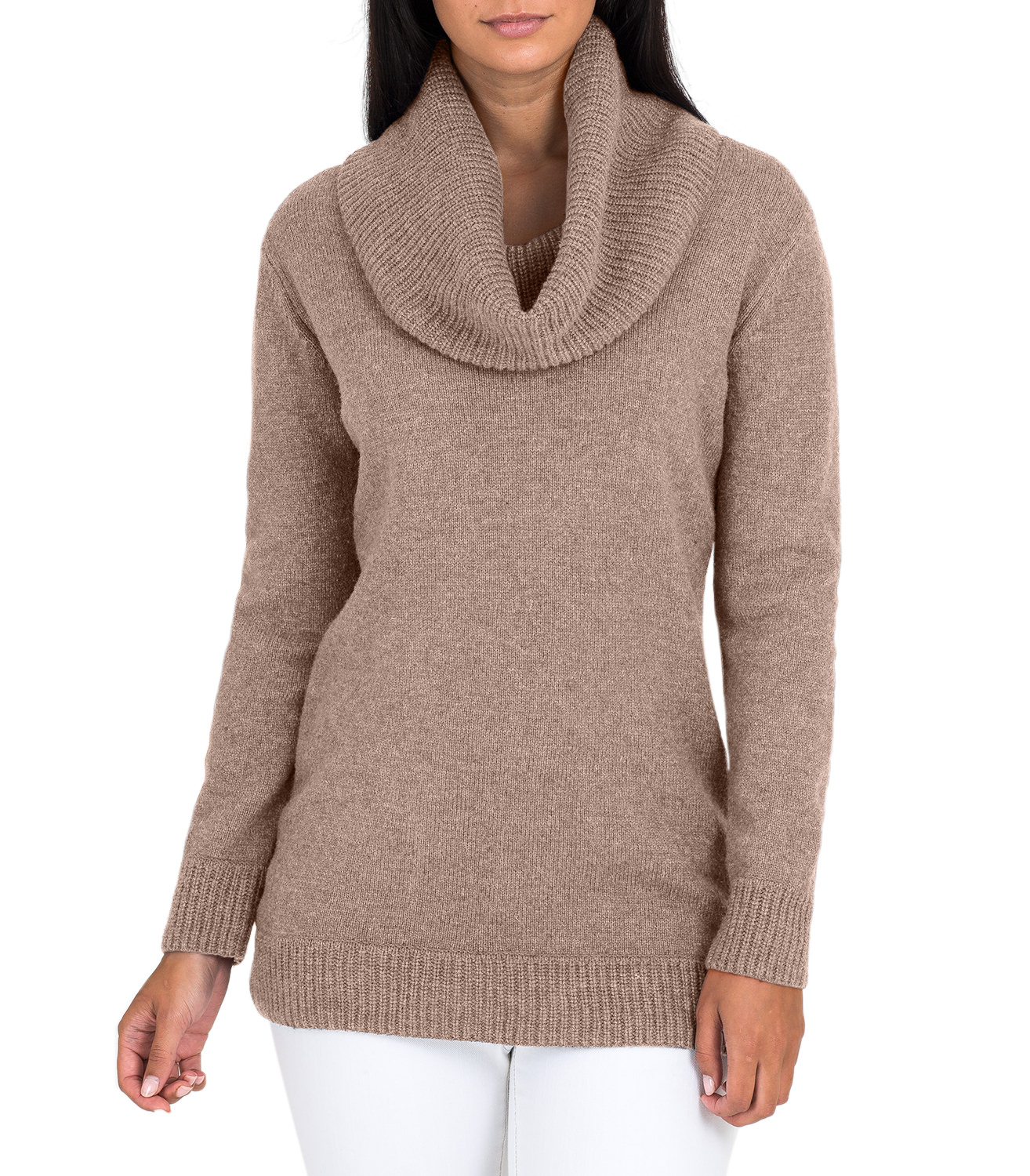 WoolOvers Womens Ladies Lambswool Chunky Cowl Neck Jumper Sweater ...
