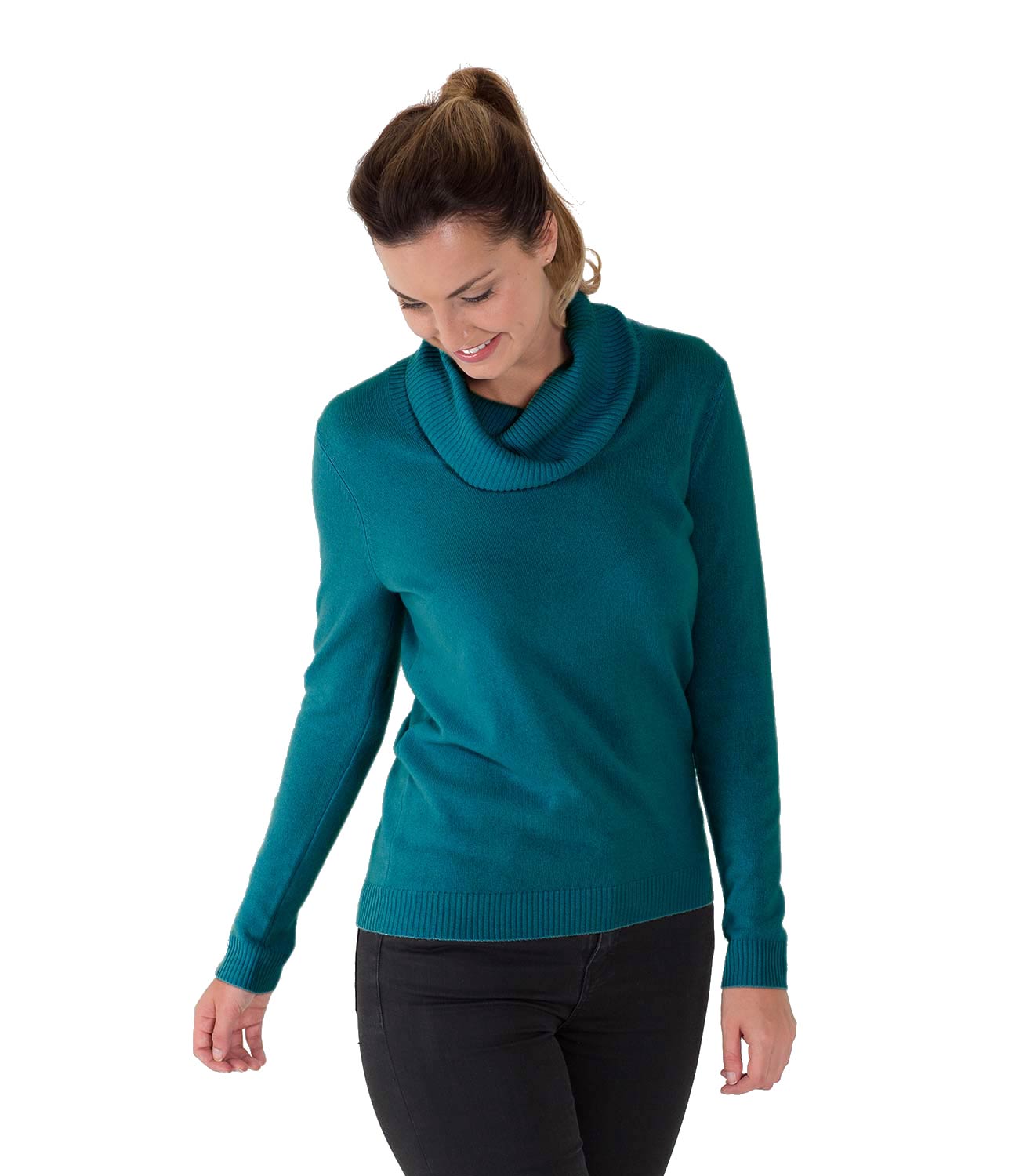 WoolOvers Womens Ladies New Cashmere Cowl Neck Jumper Sweater ...