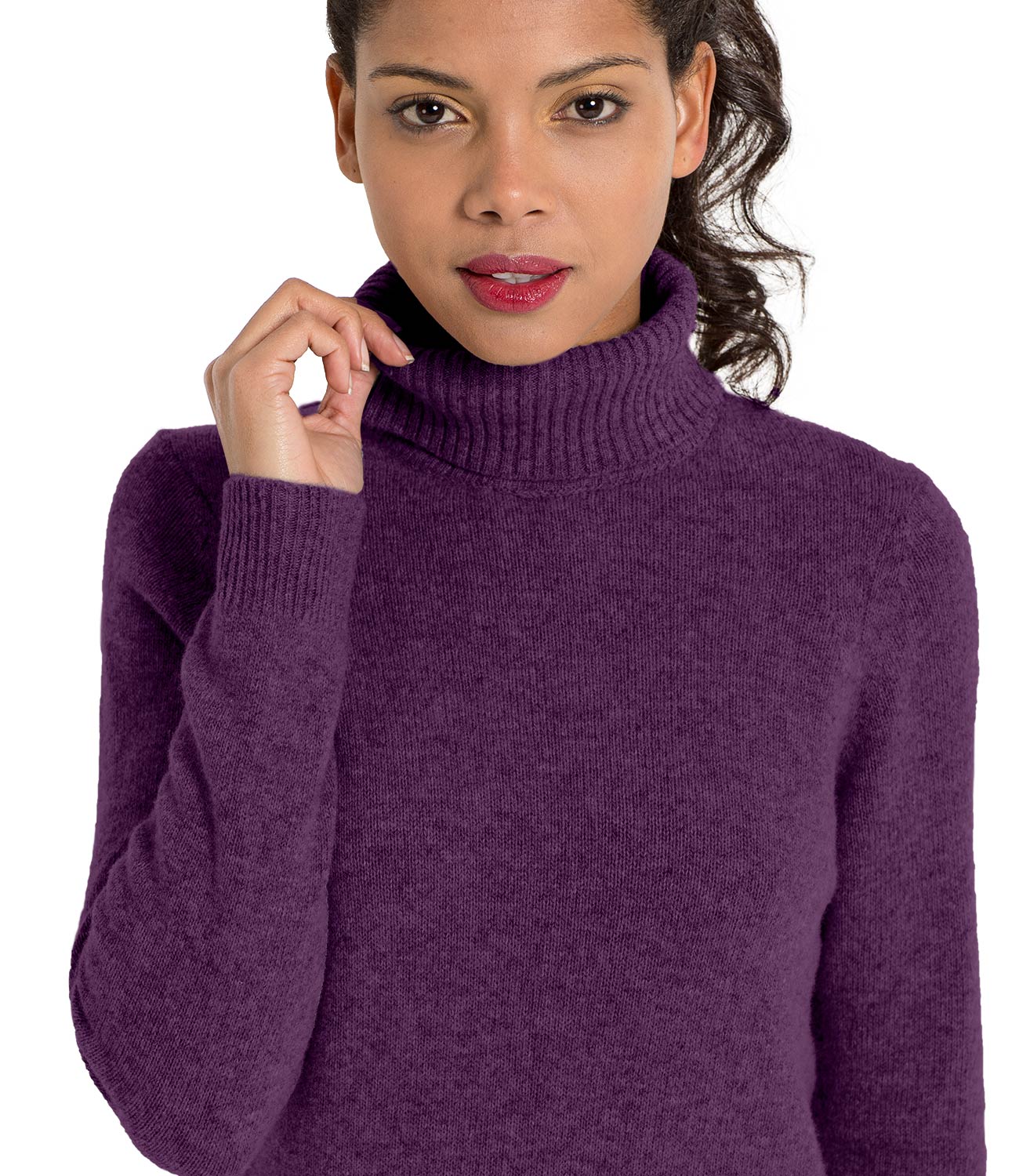 WoolOvers Womens Lambswool Polo Warm Winter Jumper Ladies Sweater Top
